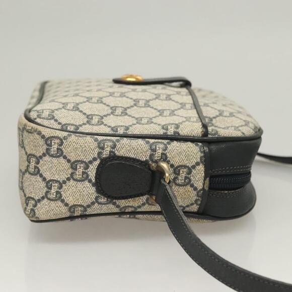 GUCCI GG Plus Supreme Shoulder Bag Pvc Navy Gold - Picture 4 of 16